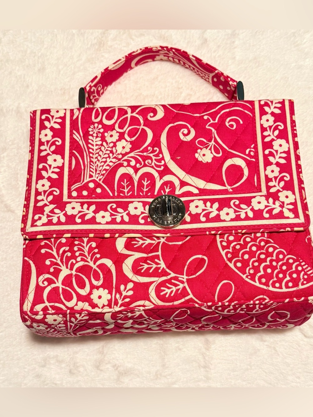 Vera Bradley Twirly Birds 2012 Pink Top Handle